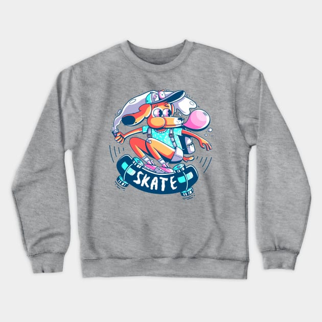 Rad Dog Skate Crewneck Sweatshirt by machmigo